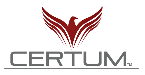 Red phoenix over Certum verbaige.